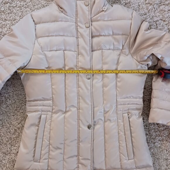 Utex Women's Winter Down Filled Coat Long Quilted Sm Removable Hood Zip Pockets - Picture 12 of 12